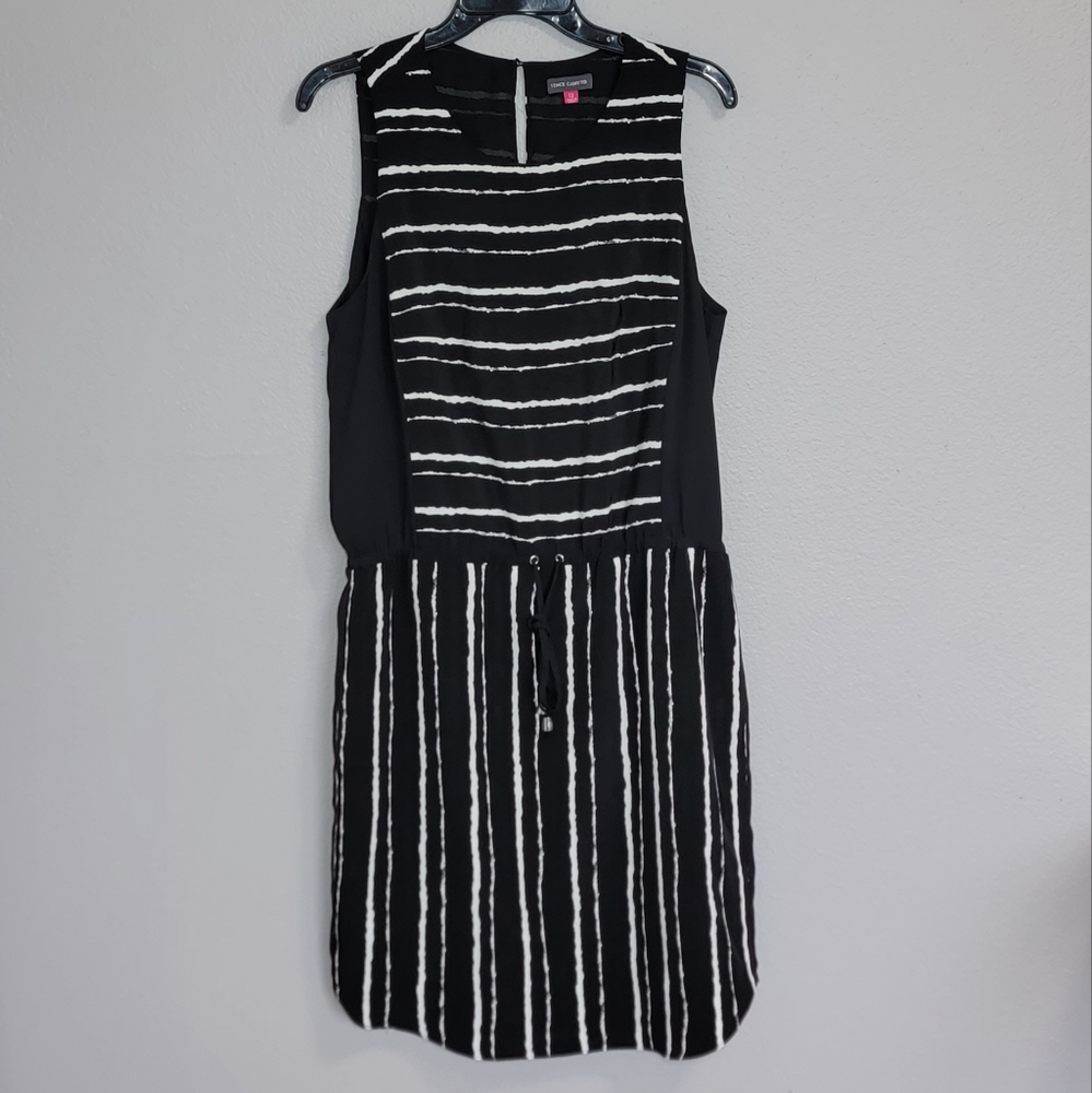 Vince CamutoInkblot Stripe Dress/ SIZE12